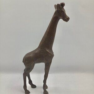 Brass Giraffe 11" Height  2.3 lbs Vintage